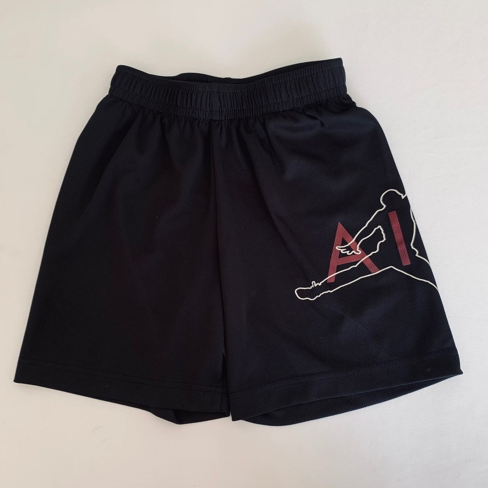 Air Jordan Kids Black Athletic Basketball Shorts Jumpman‎ Graphic Small 8-10Y